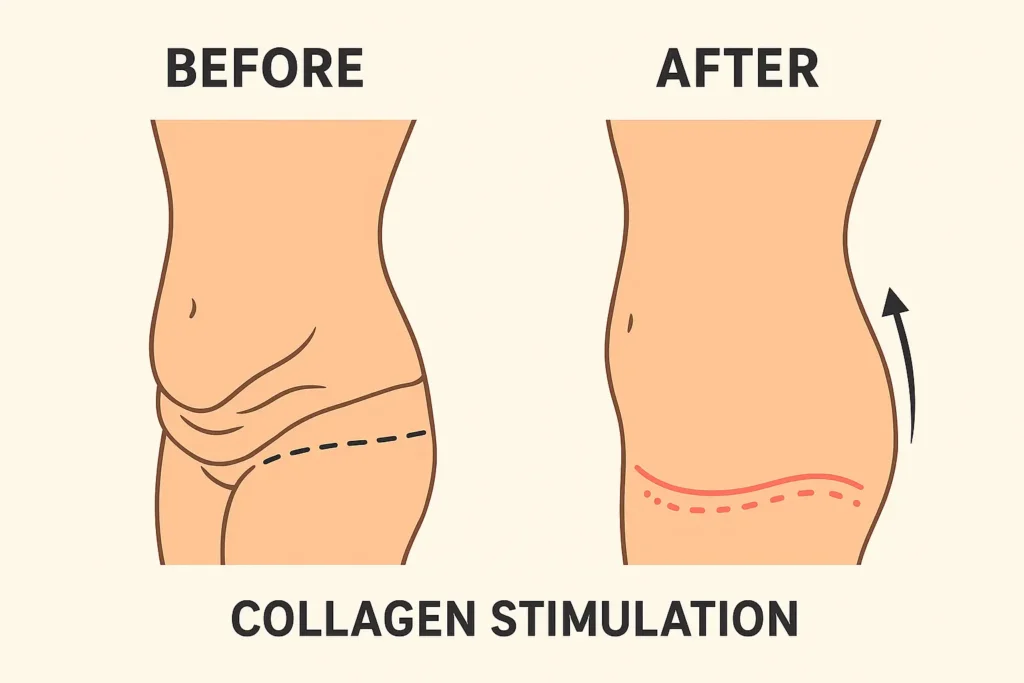 Before and after results for sagging skin after weight loss injections Higham Ferrers