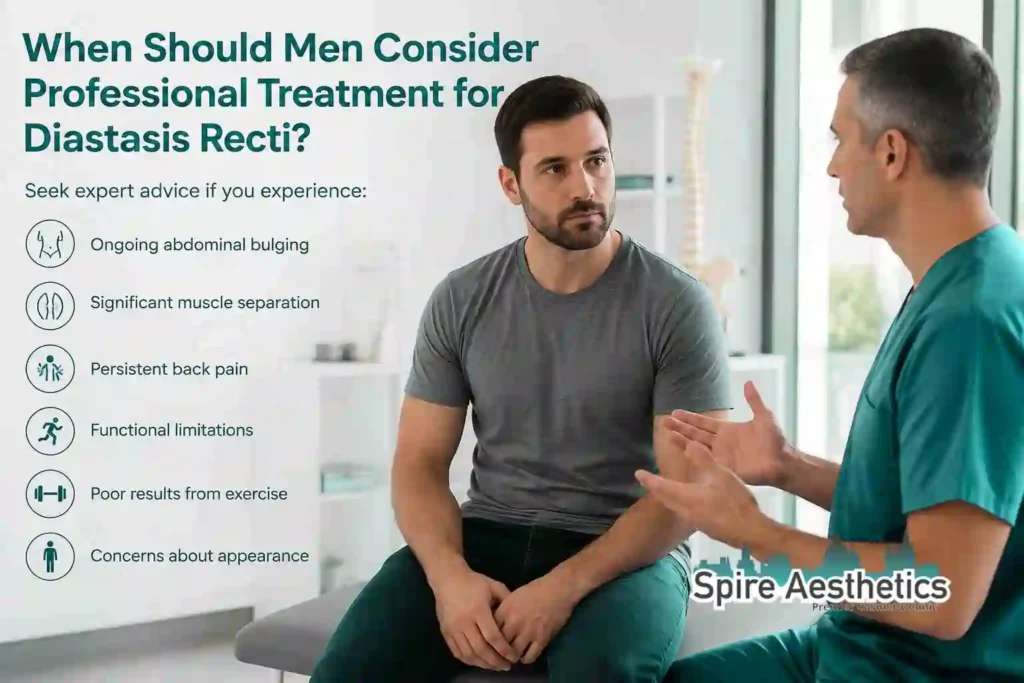 When Should Men Consider Professional Treatment for Diastasis Recti Higham Ferrers?