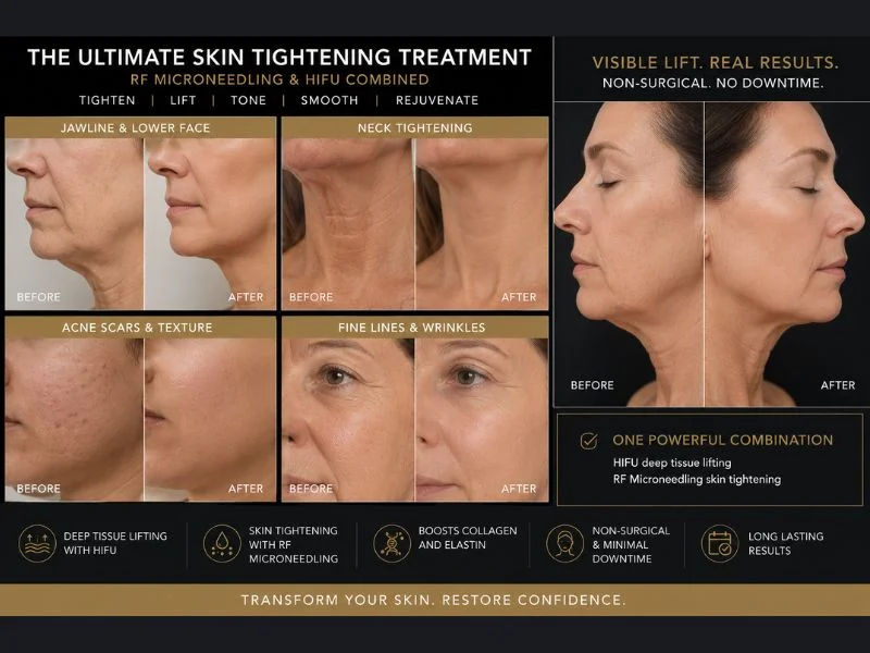 Results of combined treatment for the ultimate skin tightening treatment Higham Ferrers