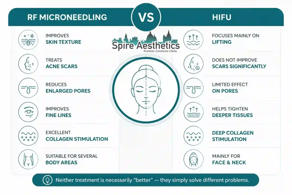 RF Microneedling vs HIFU: Which Treatment Gives Better Results Higham Ferrers?